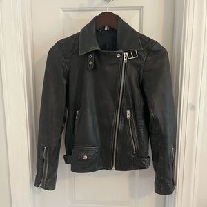 Women’s‎ Topshop Lamb Leather Moto Jacket Sz 6